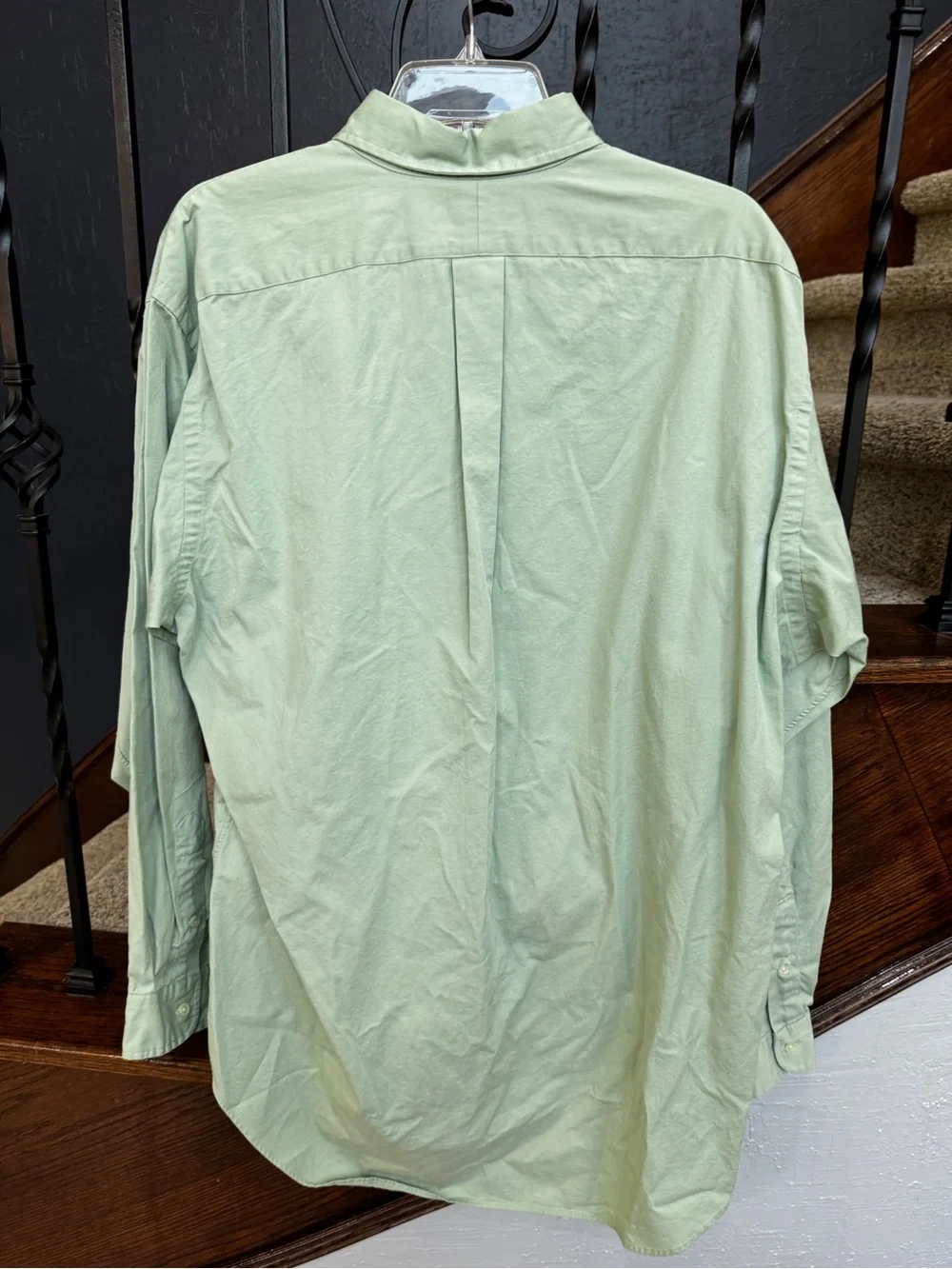New Large Polo by Ralph Lauren Men's Light Green Oxford Button-Down Shirt - Picture 8 of 8